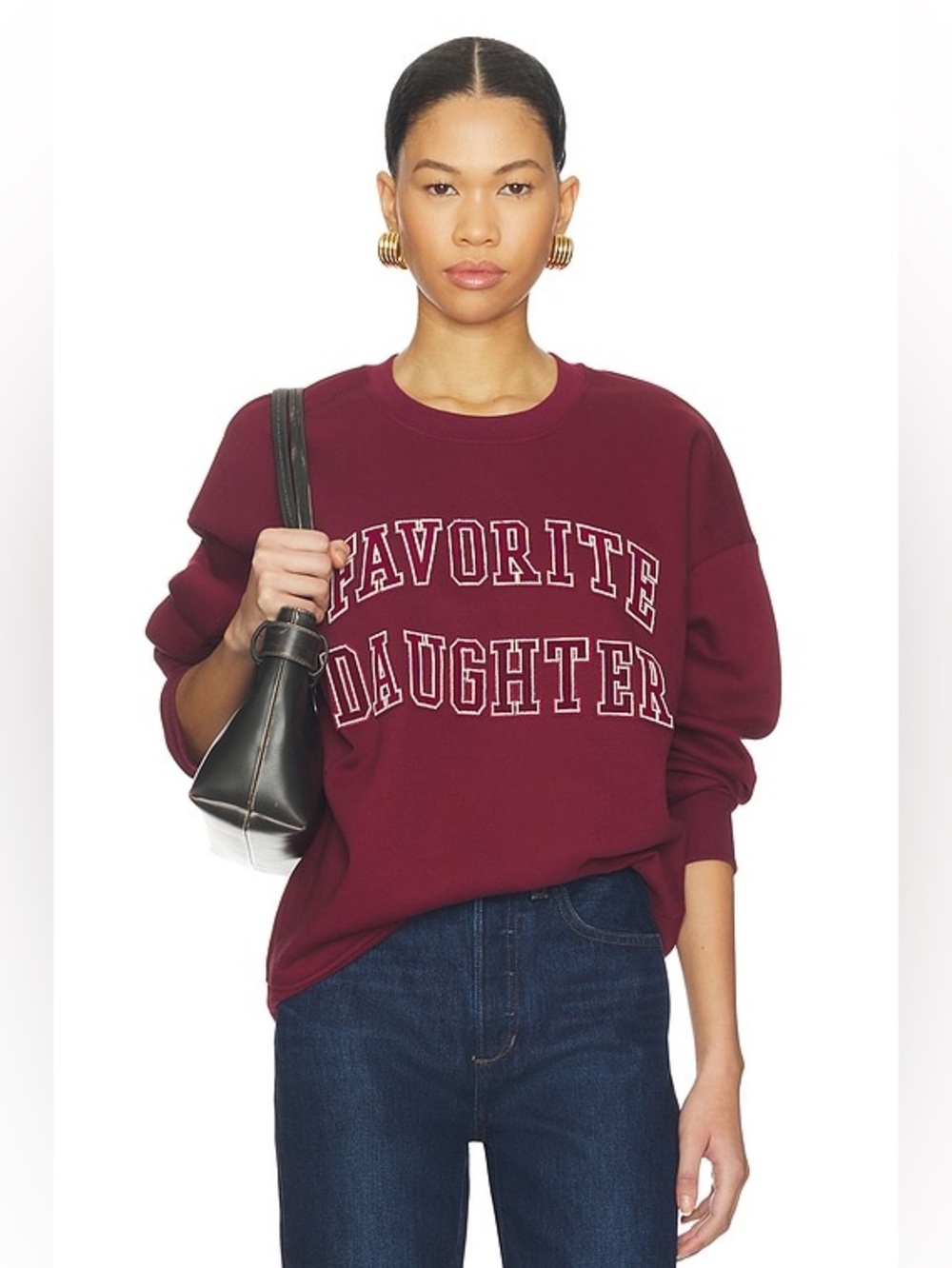 NWT Favorite Daughter Collegiate Embroidery Logo Sweatshirt